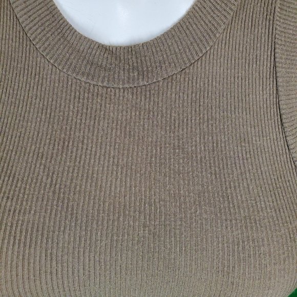 Maggie Ward Soft Ribbed Racerback Tank XS Khaki - Picture 7 of 7